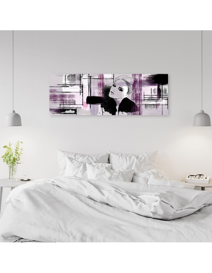 Canvas print for the wall - Violet woman abstract | FEEBY