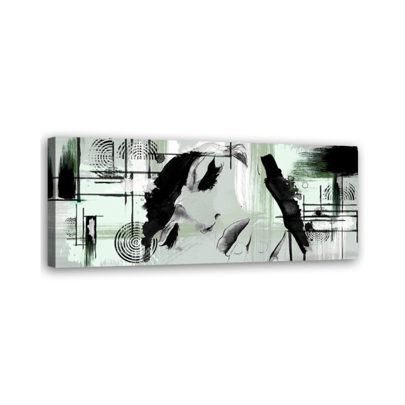 Modern painting for wall - Green woman abstraction | FEEBY