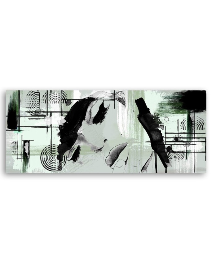 Modern painting for wall - Green woman abstraction | FEEBY