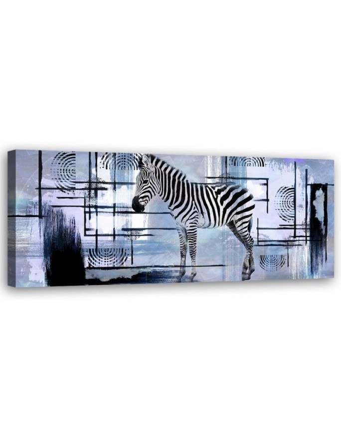 Canvas print Zebra blue...