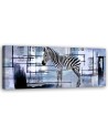 Picture for living room and bedroom - Zebra blue abstract | FEEBY