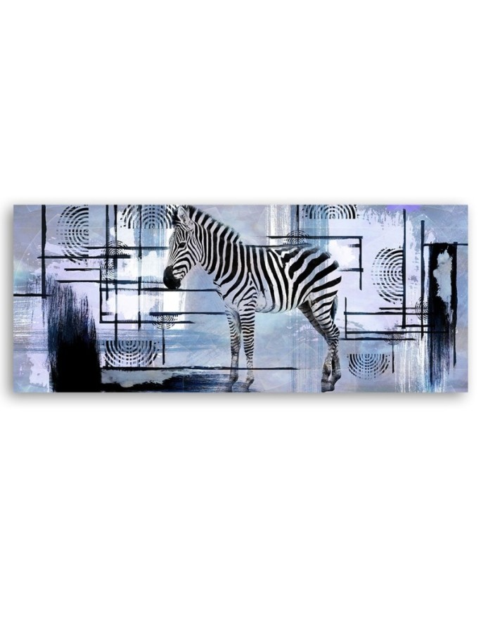 Picture for living room and bedroom - Zebra blue abstract | FEEBY