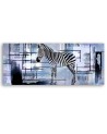 Picture for living room and bedroom - Zebra blue abstract | FEEBY