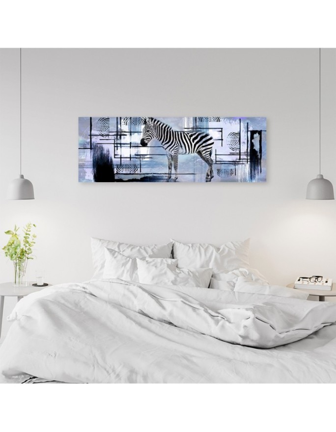 Picture for living room and bedroom - Zebra blue abstract | FEEBY