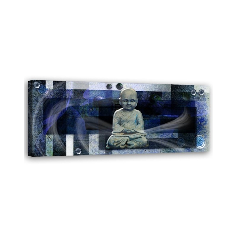Wall painting for living room - Buddha on blue background | FEEBY