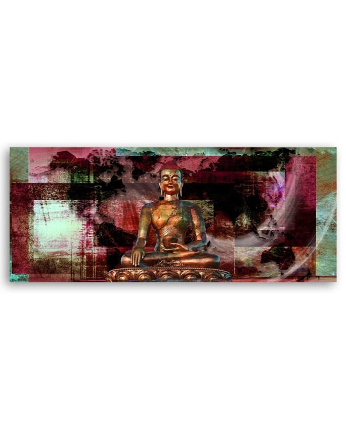 Decorative painting for wall - Pink Buddha Statue | FEEBY