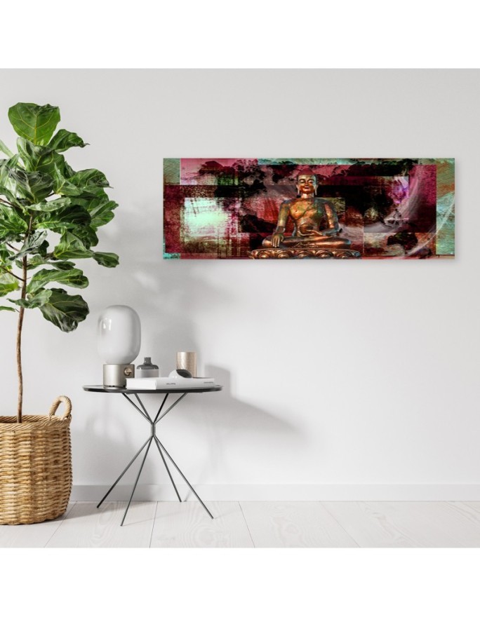 Decorative painting for wall - Pink Buddha Statue | FEEBY