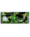 Canvas print for the living room - Green Buddha Statue | FEEBY