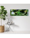 Canvas print for the living room - Green Buddha Statue | FEEBY