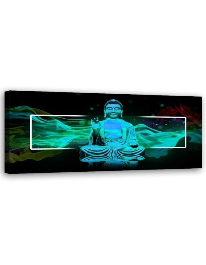 Canvas print for bedroom - Turquoise buddha abstraction | FEEBY