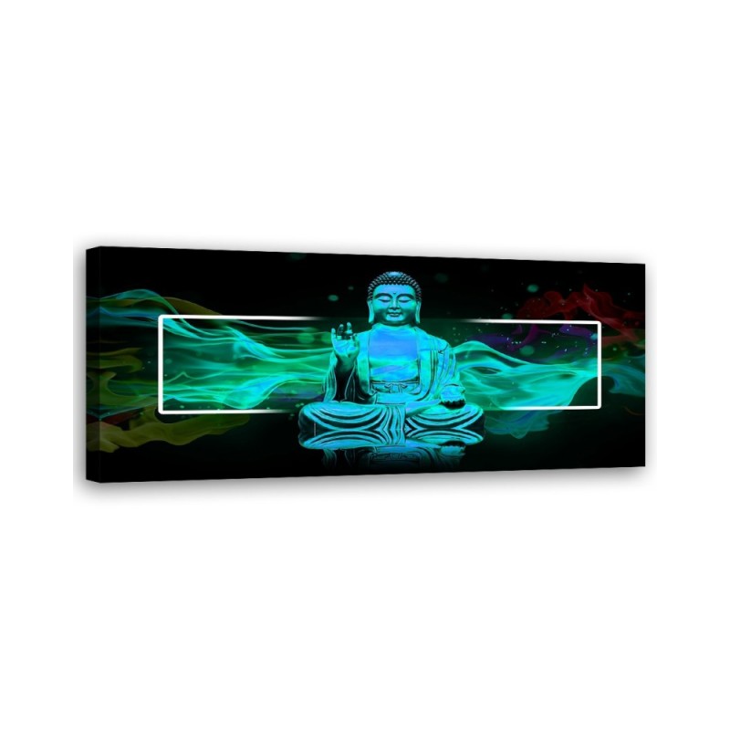 Canvas print for bedroom - Turquoise buddha abstraction | FEEBY