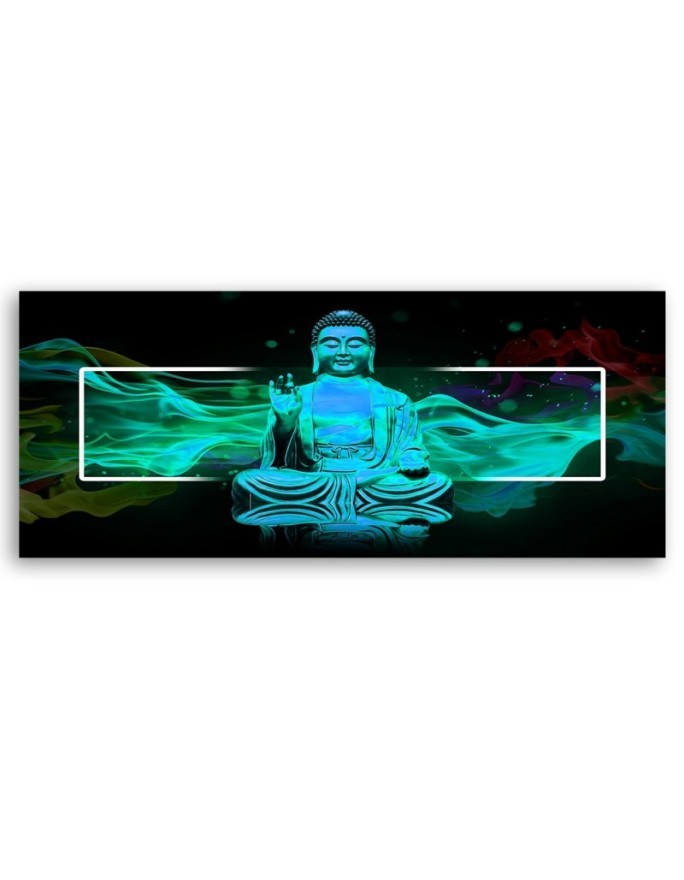 Canvas print for bedroom - Turquoise buddha abstraction | FEEBY