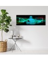 Canvas print for bedroom - Turquoise buddha abstraction | FEEBY