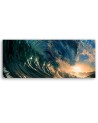 Bedroom wall painting - Sea wave and sunset | FEEBY