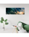 Bedroom wall painting - Sea wave and sunset | FEEBY