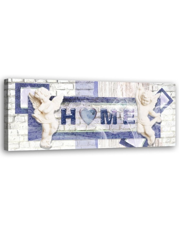 Canvas print - Blue Home lettering | FEEBY