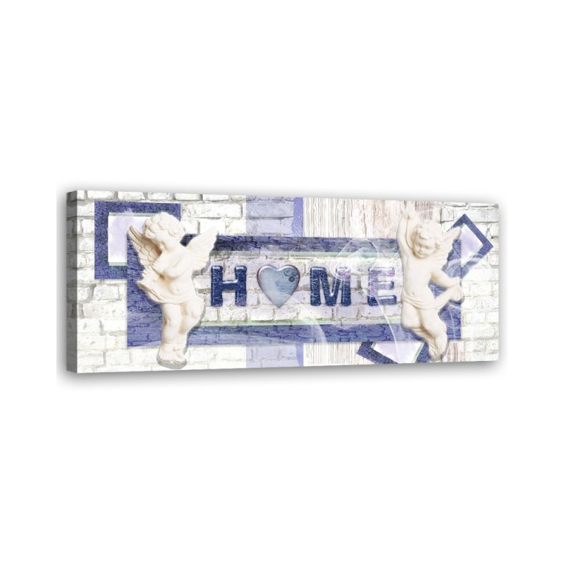 Canvas print - Blue Home lettering | FEEBY