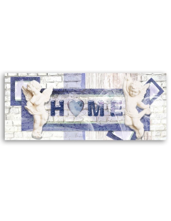 Canvas print - Blue Home lettering | FEEBY