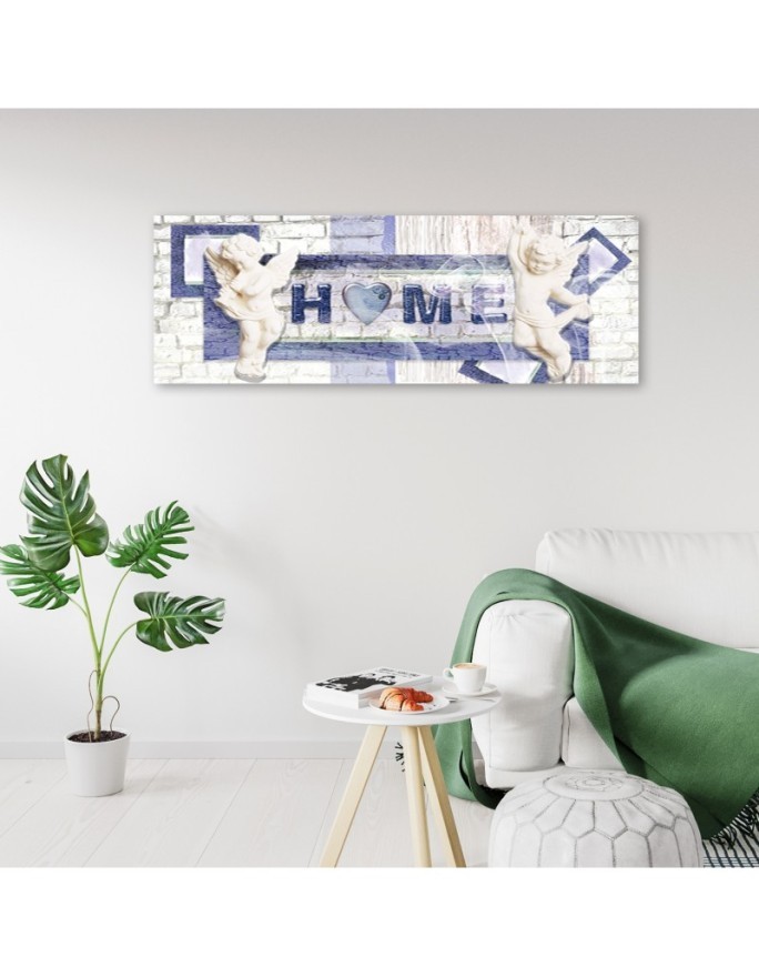 Canvas print - Blue Home lettering | FEEBY