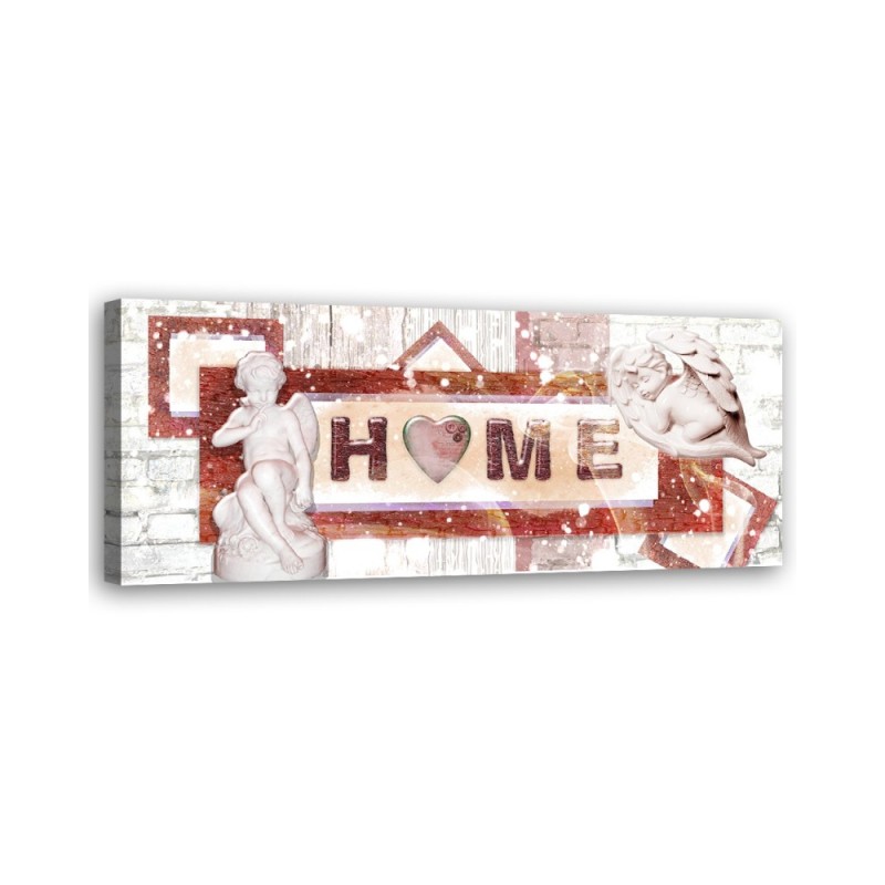 Canvas print - Red Home inscription | FEEBY