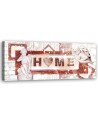 Canvas print - Red Home inscription | FEEBY