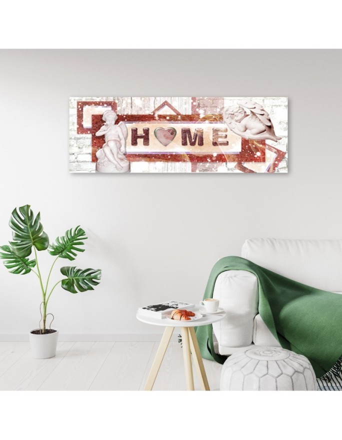 Canvas print - Red Home inscription | FEEBY