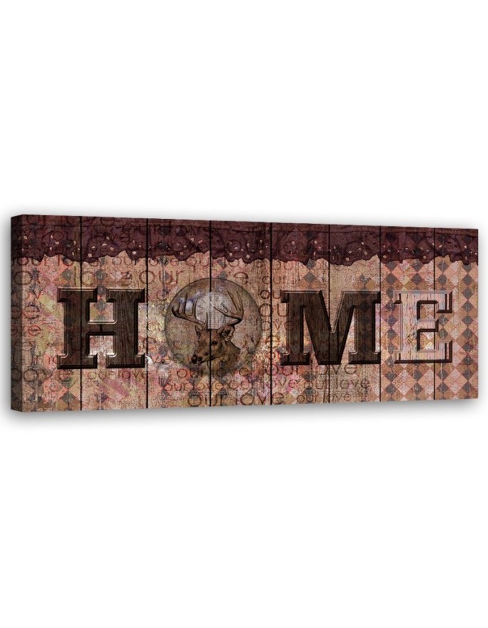 Canvas print - Retro home inscription | FEEBY