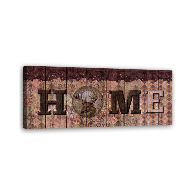 Canvas print - Retro home inscription | FEEBY