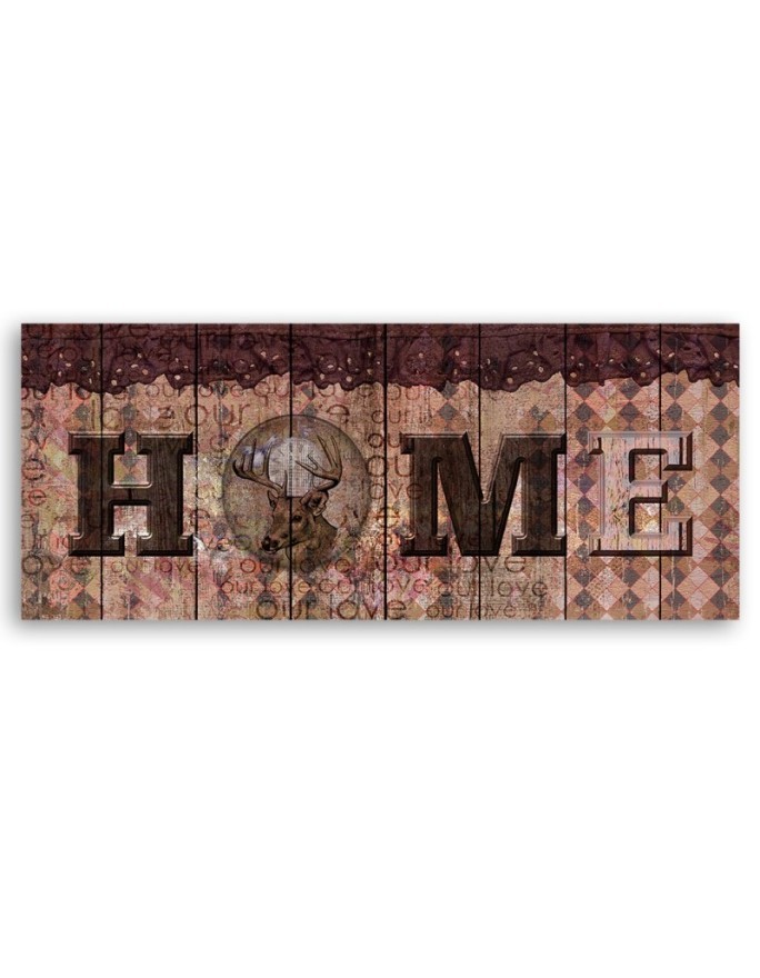 Canvas print - Retro home inscription | FEEBY