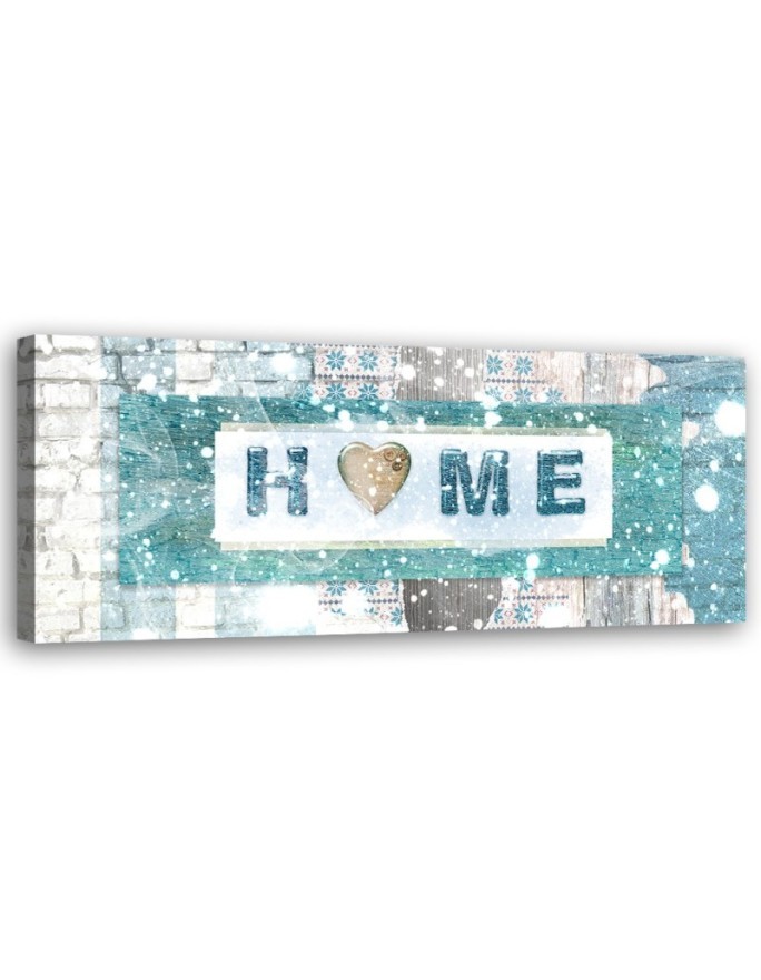 Decorative painting - Turquoise Home lettering | FEEBY