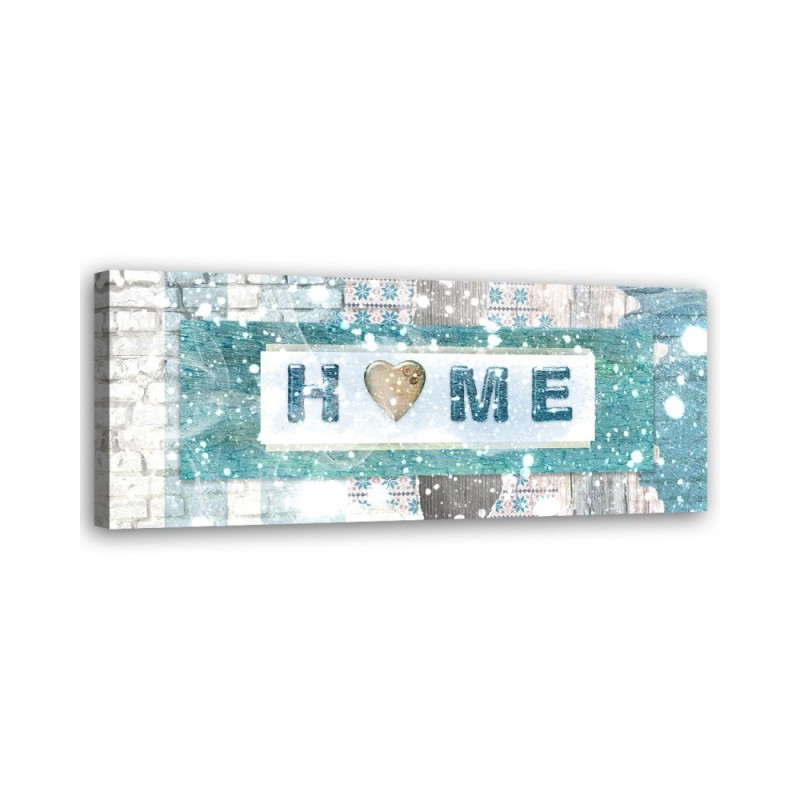 Decorative painting - Turquoise Home lettering | FEEBY