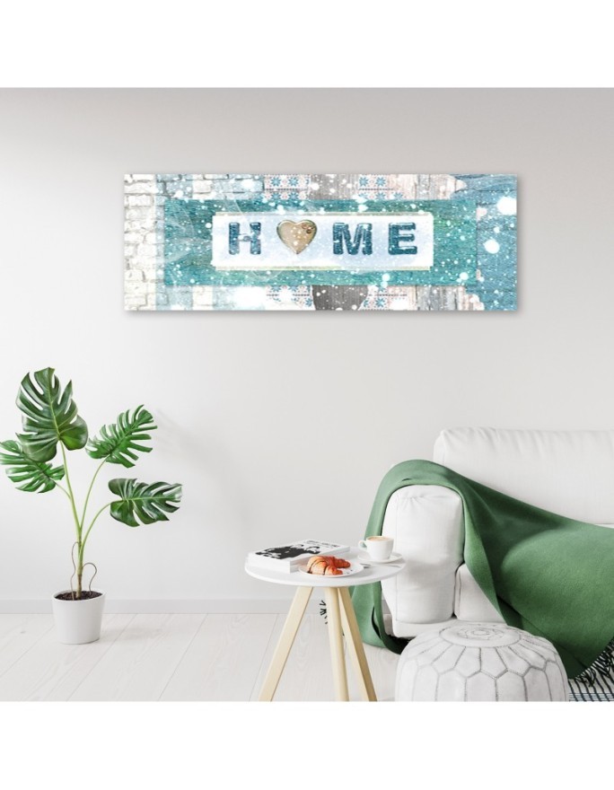 Decorative painting - Turquoise Home lettering | FEEBY