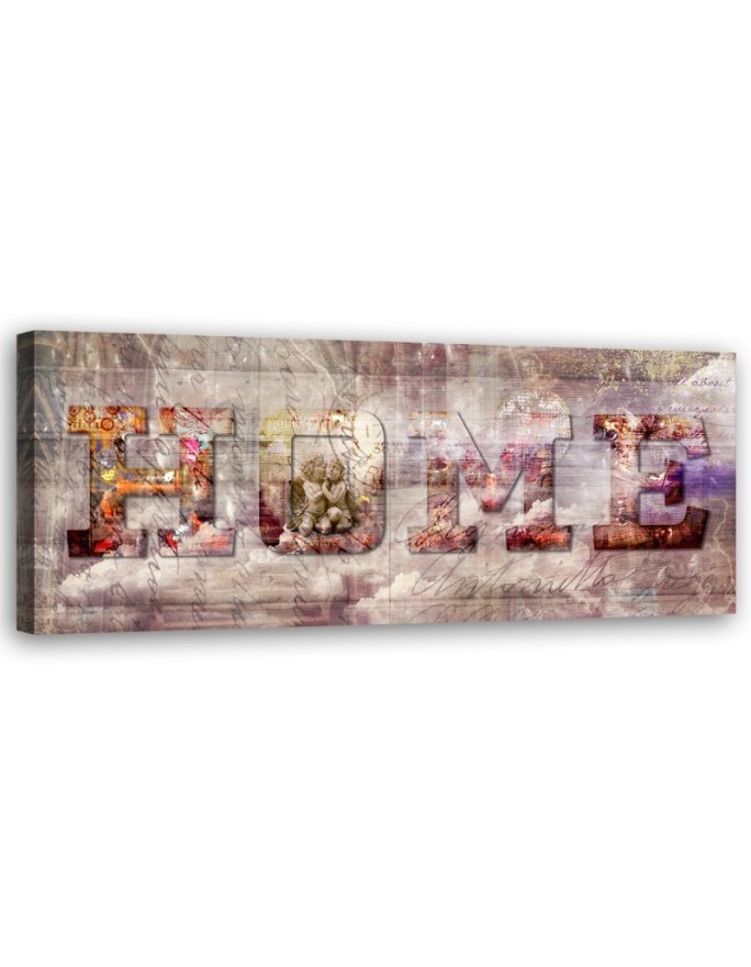 Decorative painting on canvas - Home vintage inscription | FEEBY