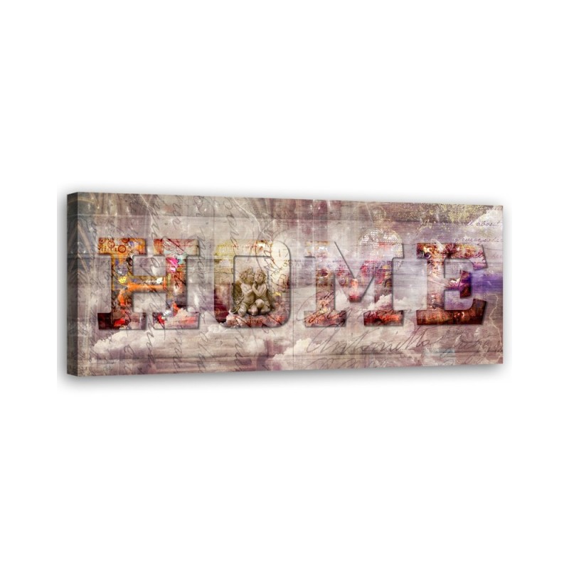 Decorative painting on canvas - Home vintage inscription | FEEBY