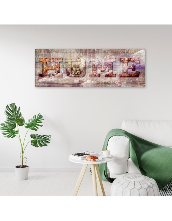 Decorative painting on canvas - Home vintage inscription | FEEBY