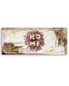 Canvas print for room - Home inscription with flowers | FEEBY
