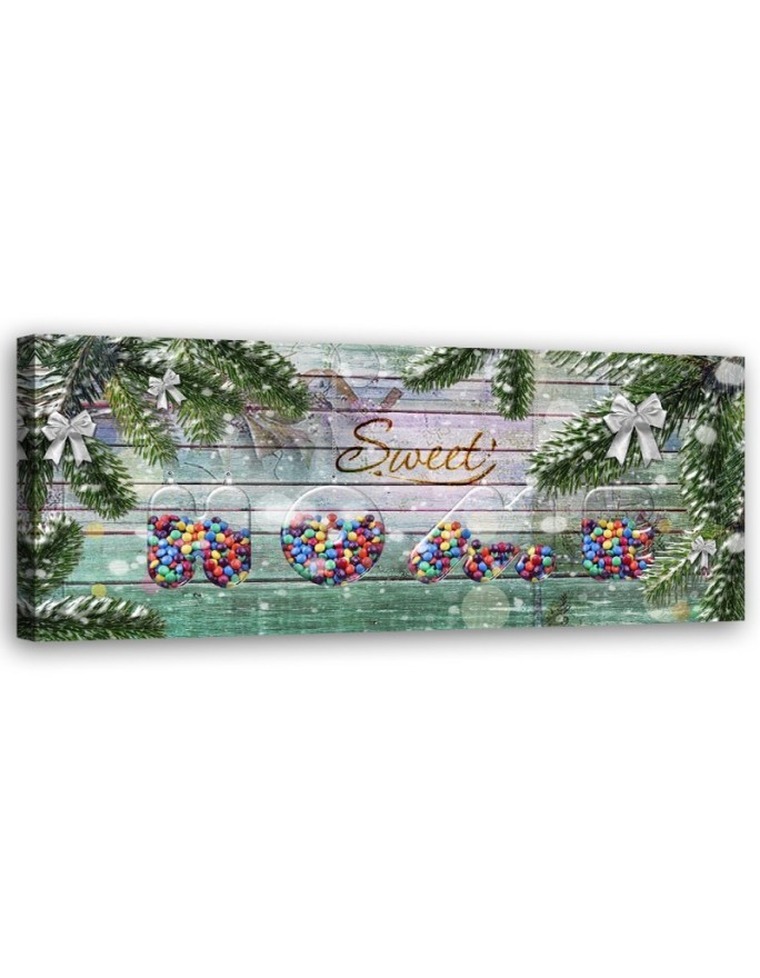 Modern canvas painting - Sweet Home inscription | FEEBY
