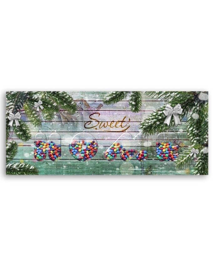 Modern canvas painting - Sweet Home inscription | FEEBY