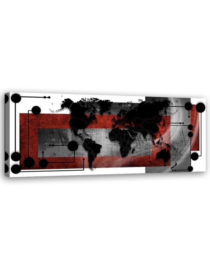 Canvas print for the living room - World map abstract | FEEBY