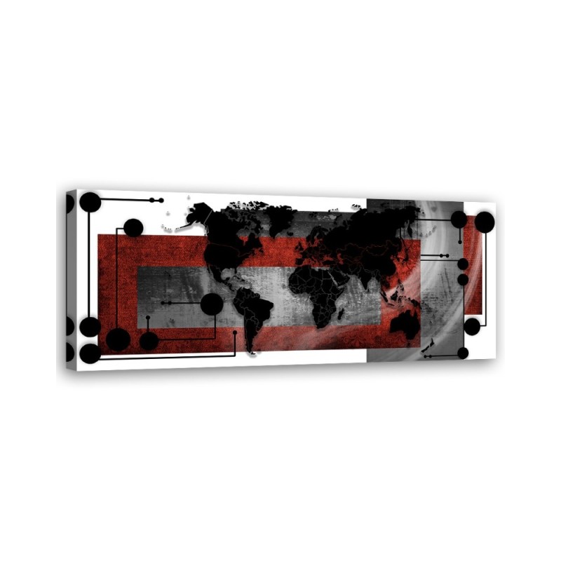 Canvas print for the living room - World map abstract | FEEBY