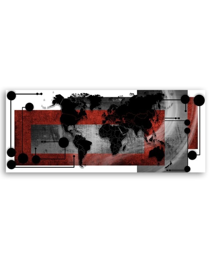 Canvas print for the living room - World map abstract | FEEBY