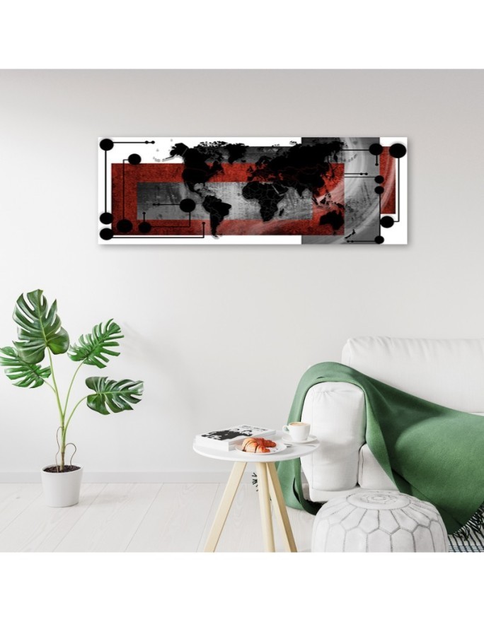 Canvas print for the living room - World map abstract | FEEBY