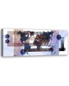 Canvas print for the bedroom - Blue world map | FEEBY