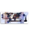 Canvas print for the bedroom - Blue world map | FEEBY