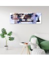 Canvas print for the bedroom - Blue world map | FEEBY