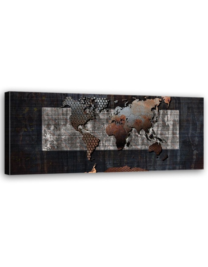 Canvas print Retro world map