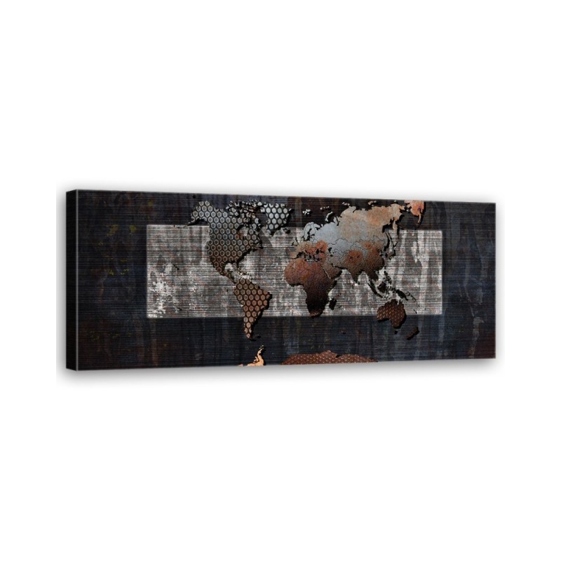 Canvas print for living room - Retro world map | FEEBY