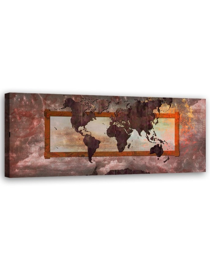 Canvas print for bedroom - World map vintage | FEEBY