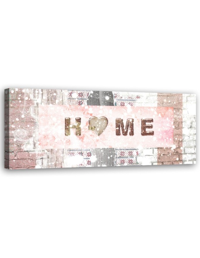 Canvas print Snowy Home sign