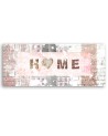 Wall canvas print - Snowy Home inscription | FEEBY